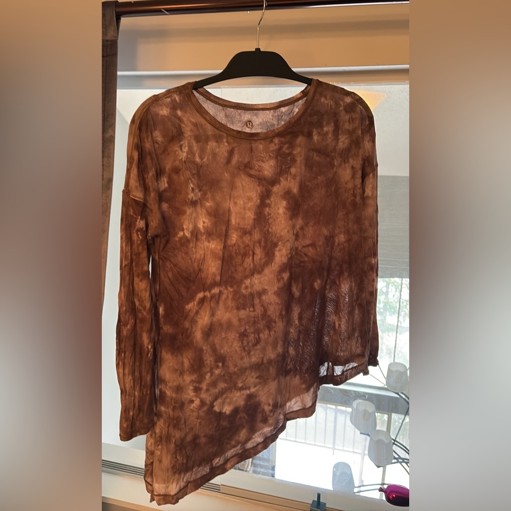 Brown Tie-Dye Women's Top